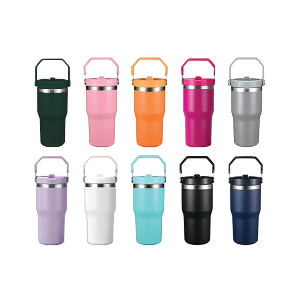 30z Stainless Steel Vacuum Insulated Tumbler with Leak Resistant Flip Straw