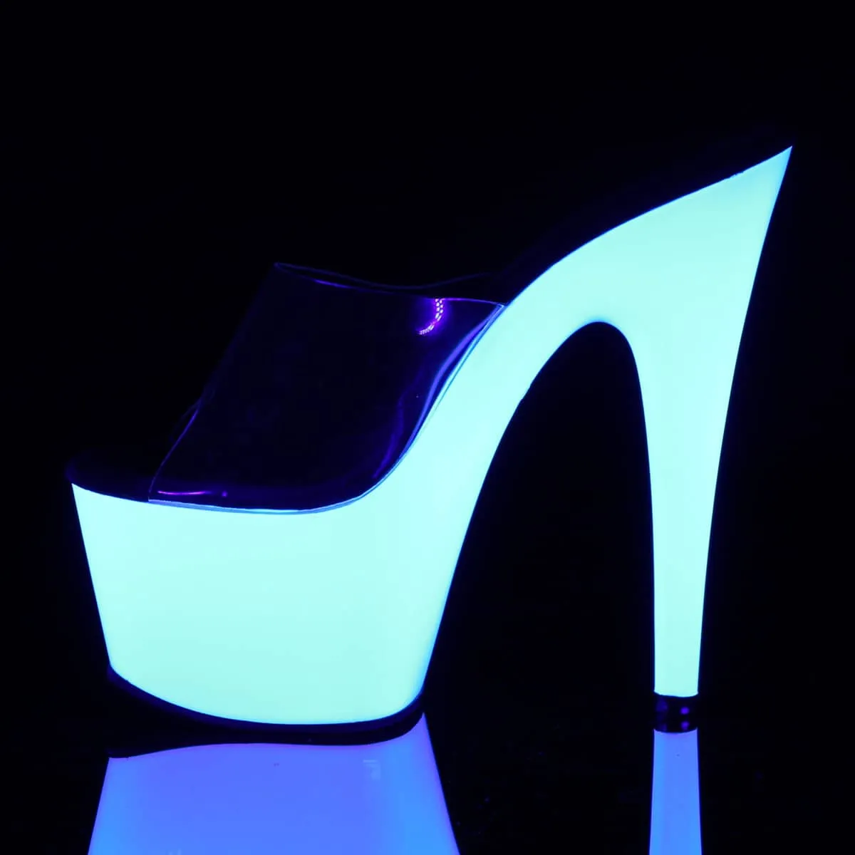 ADORE-701UV Clear & White Peep Toe High Heel