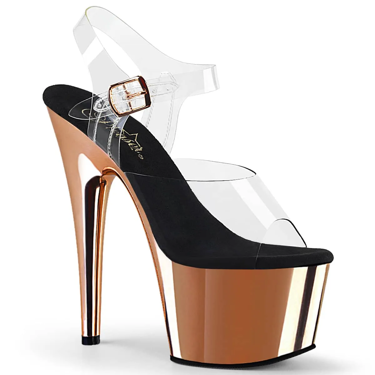 ADORE-708 Rose Gold Metallic Platform Heels