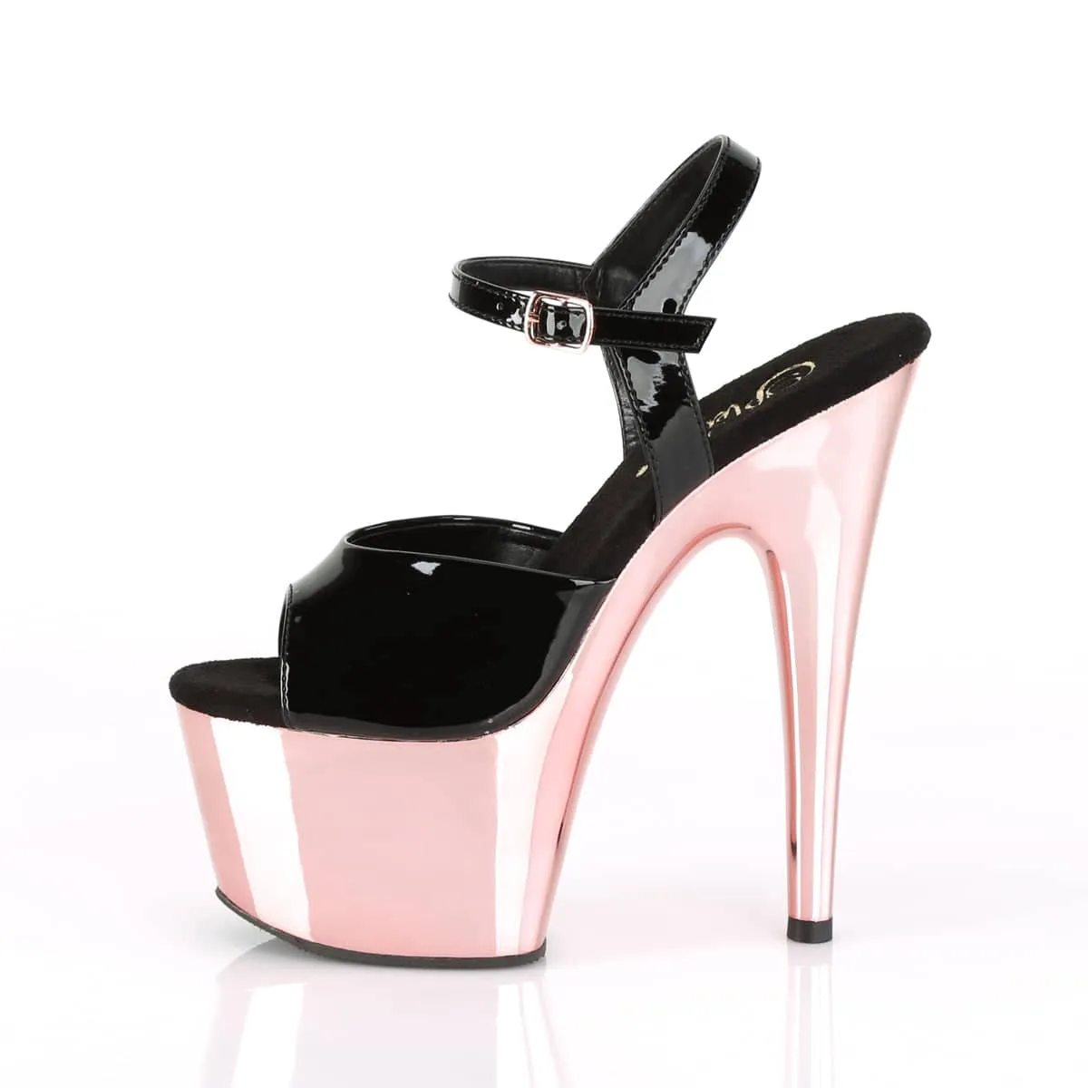 ADORE-709 Black & Rose Gold Open Toe High Heels