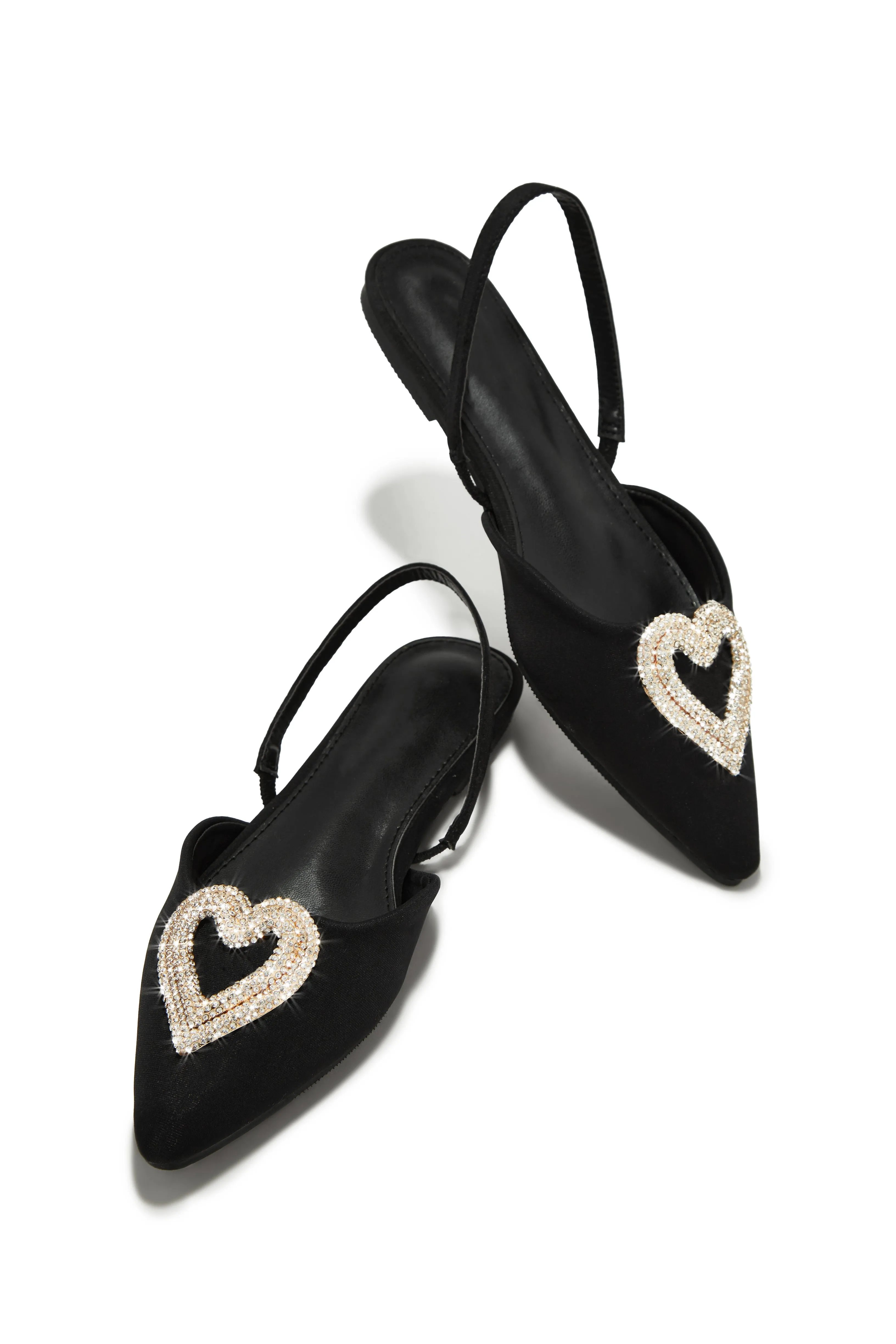 All Love Embellished Sling Back Flat - Pink