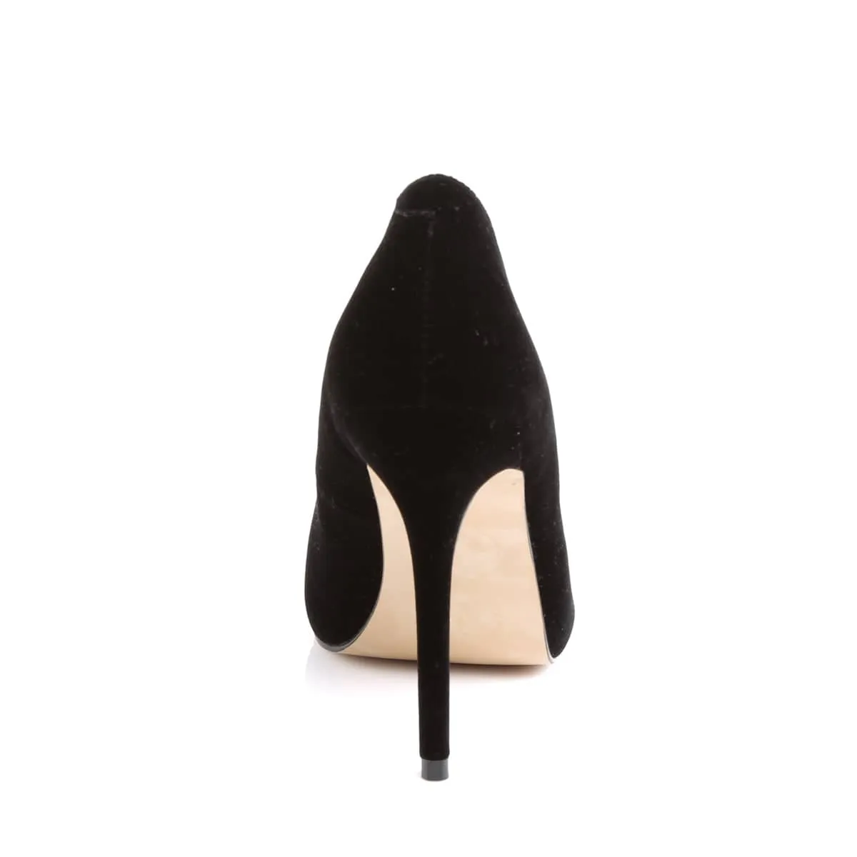 AMUSE-20 Black Velvet Stilettos