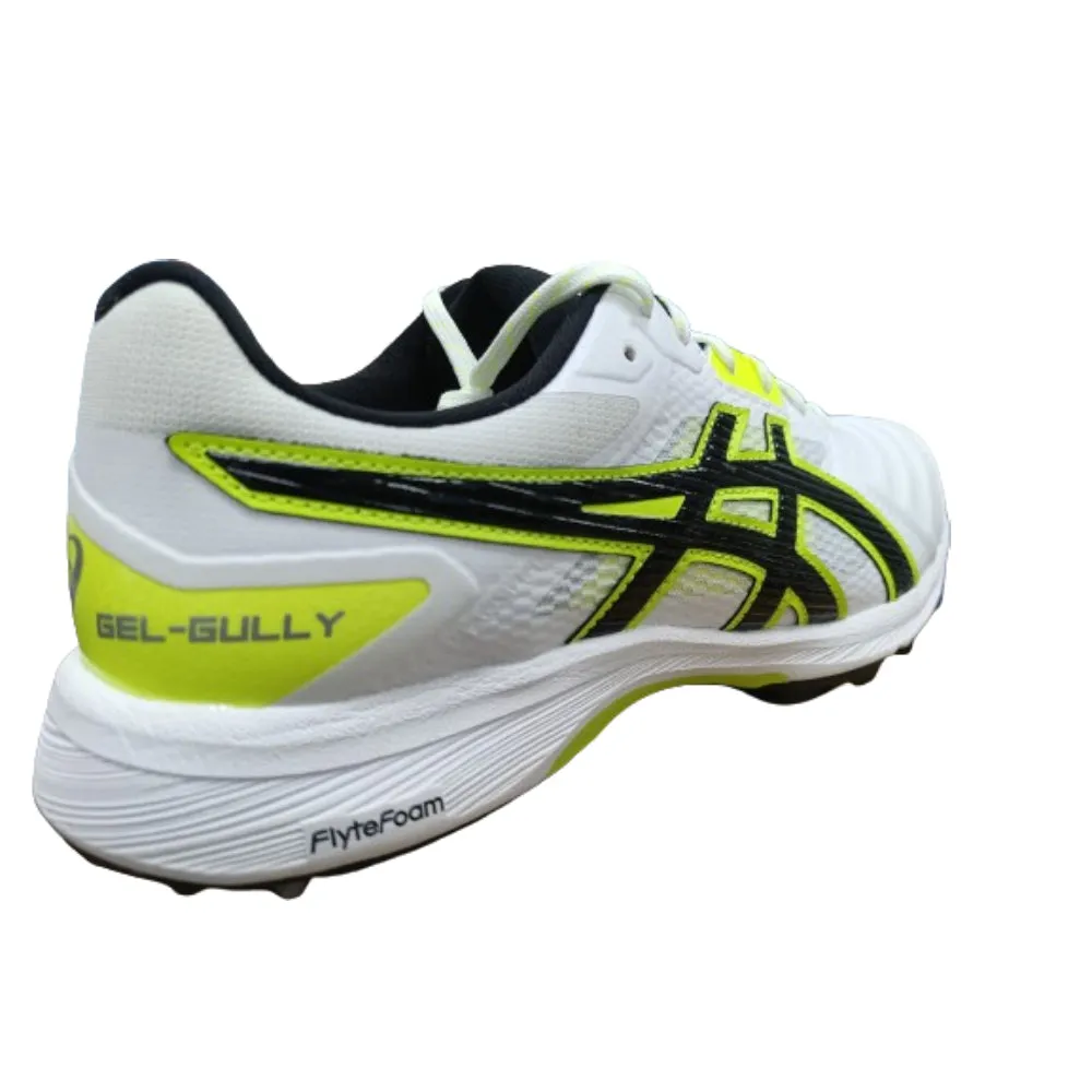 ASICS Men's Gel-Gully 7 Cricket Shoe (White/Safety Yellow)