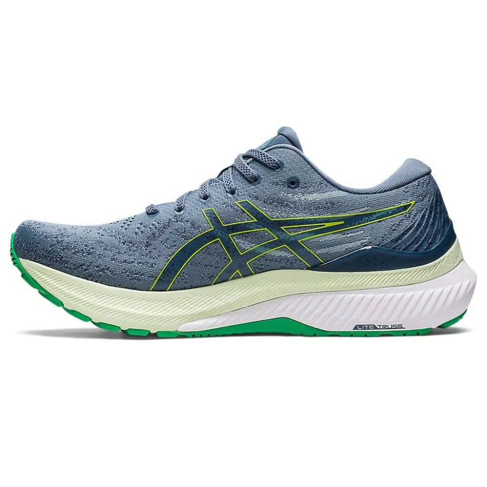 ASICS Men's Gel-Kayano 29 Running Shoe (Steel Blue/Lime Zest)