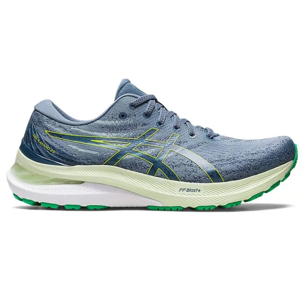 ASICS Men's Gel-Kayano 29 Running Shoe (Steel Blue/Lime Zest)