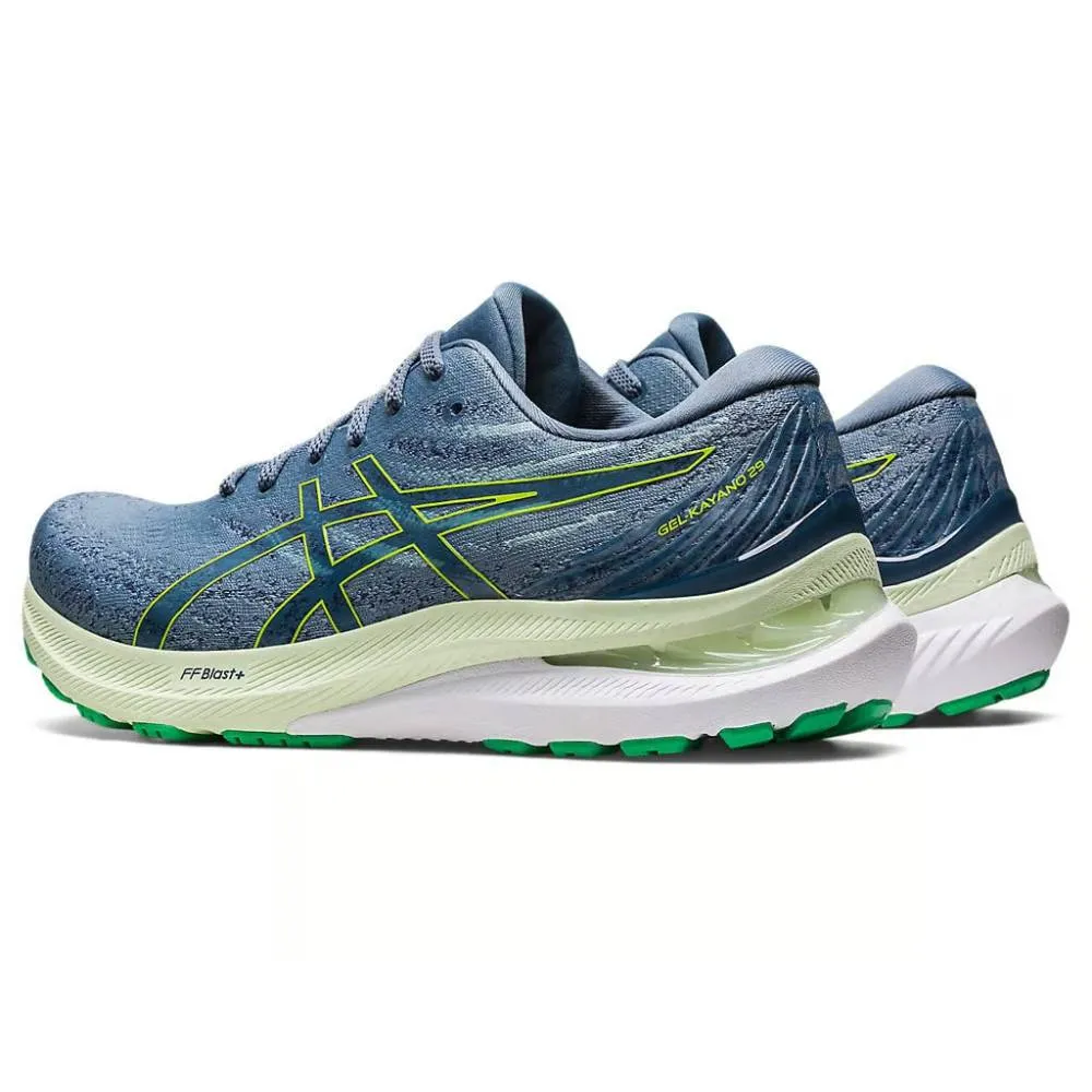 ASICS Men's Gel-Kayano 29 Running Shoe (Steel Blue/Lime Zest)