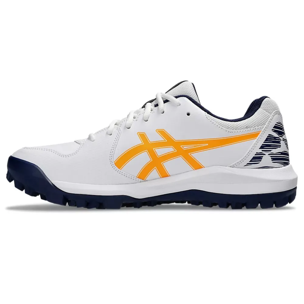 ASICS Men's Gel-Lethal Field 2 Cricket Shoe (White/Stadium Orange)