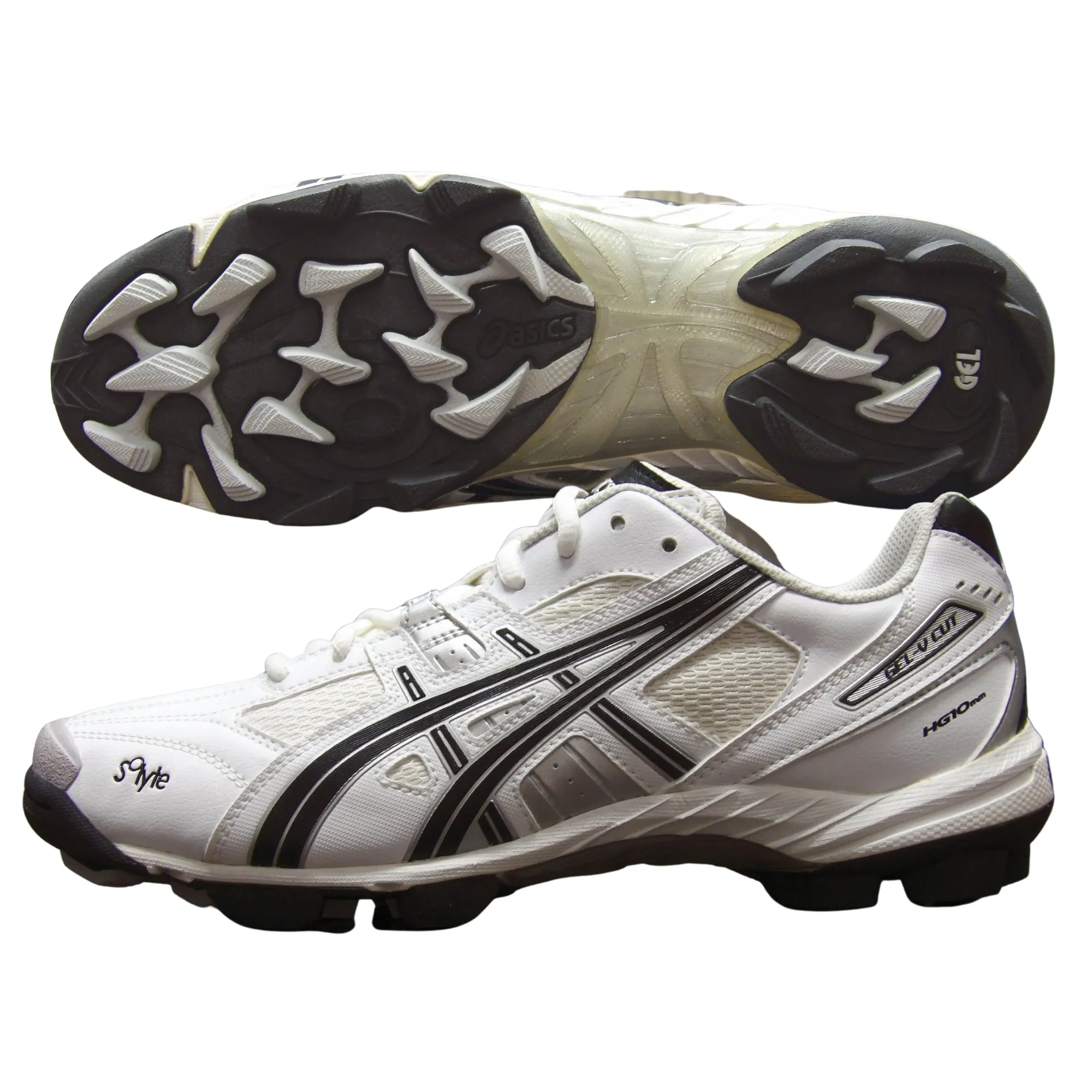 Asics Shoes, Gel V-Cut Cricket Shoes White/Black/Silver