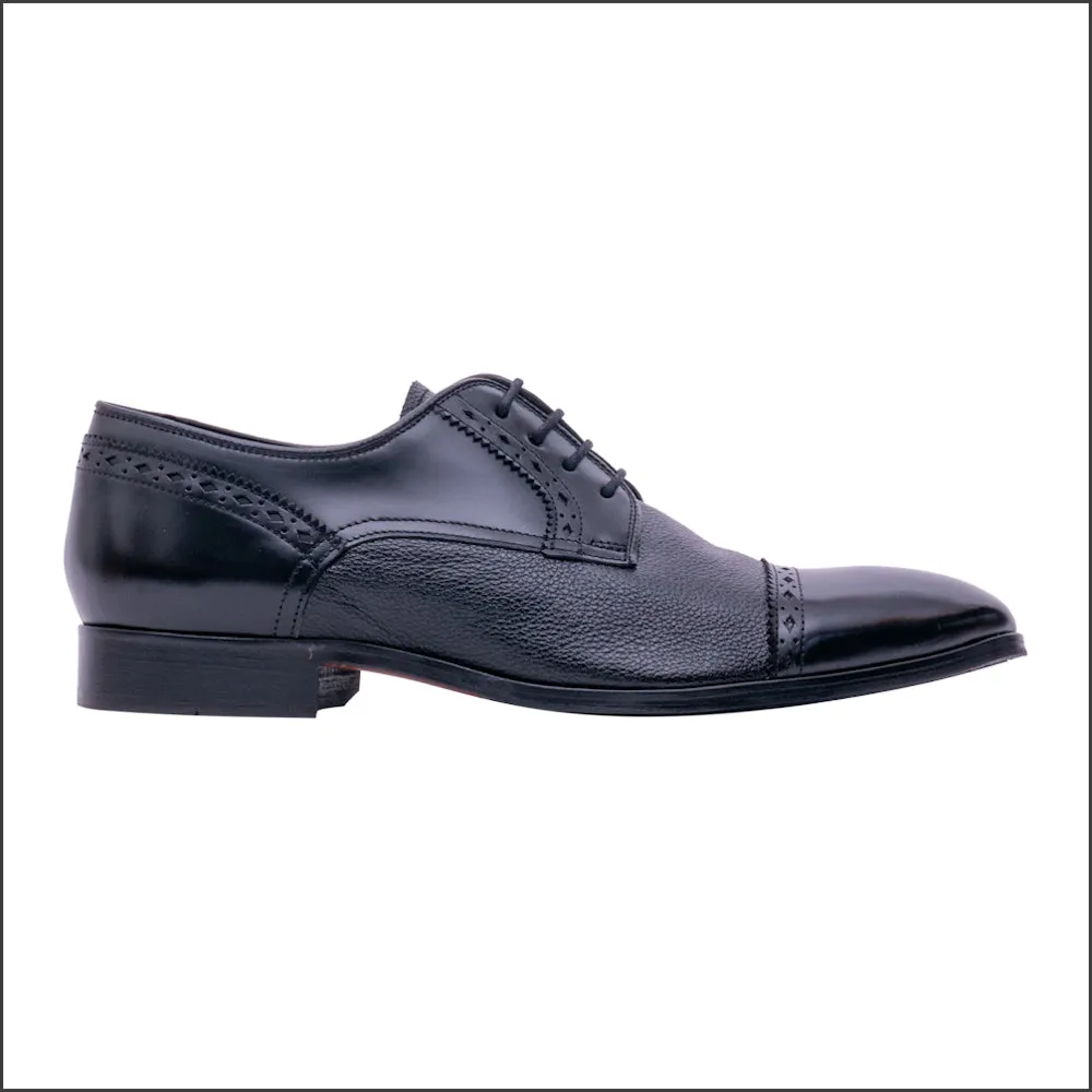 Barker Ashbourne - Black Hi-Shine/Grain Derby/