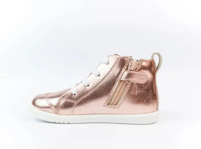 Bobux Iwalk Alley-Oop Boot - Rose Gold Metallic