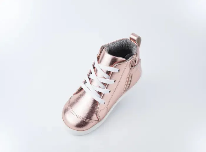 Bobux Iwalk Alley-Oop Boot - Rose Gold Metallic