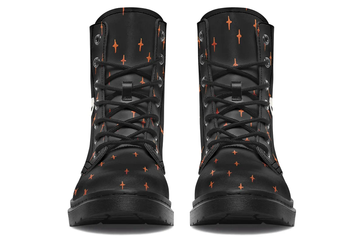 Boo Boots - Vegan Leather Doc-Style Boots with Durable Stitched on Soles