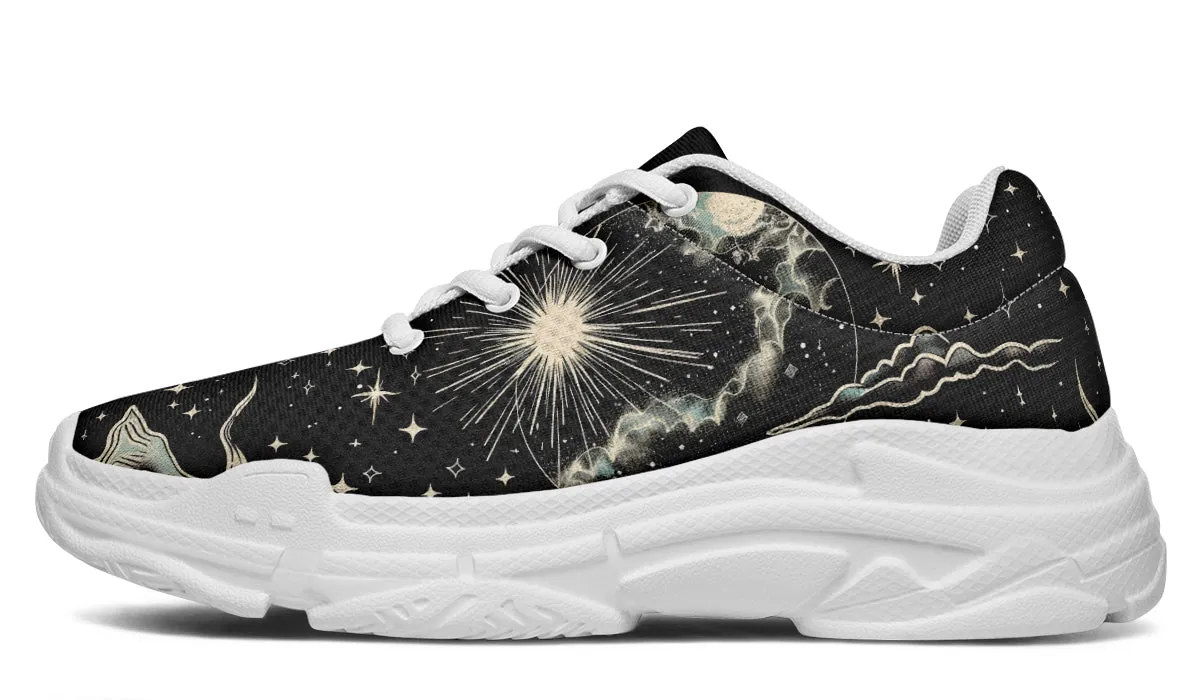 Dawn Star Chunky Sneakers - Light Breathable and Comfortable Sports Shoes with Platform Soles