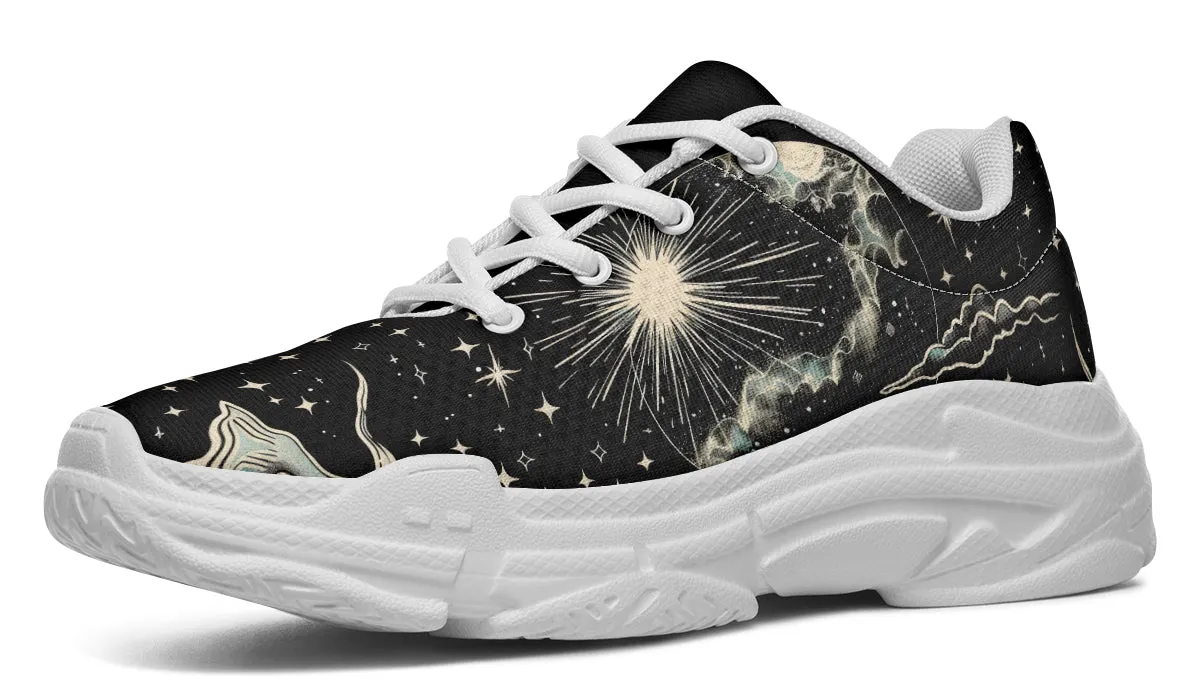 Dawn Star Chunky Sneakers - Light Breathable and Comfortable Sports Shoes with Platform Soles