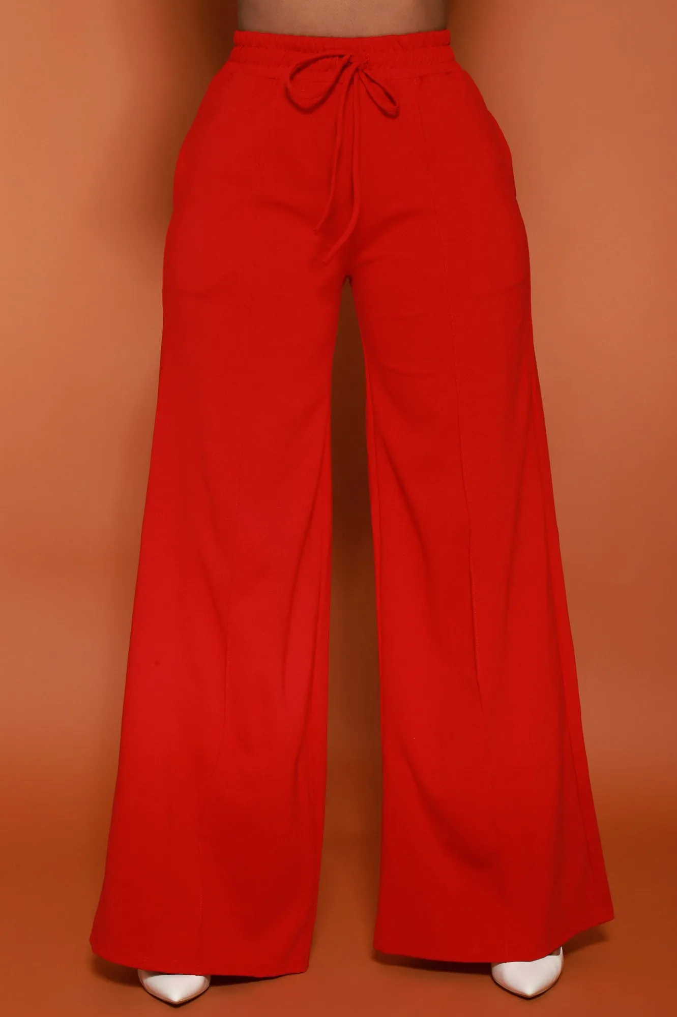 Day Off Wide Flare Pants - Red