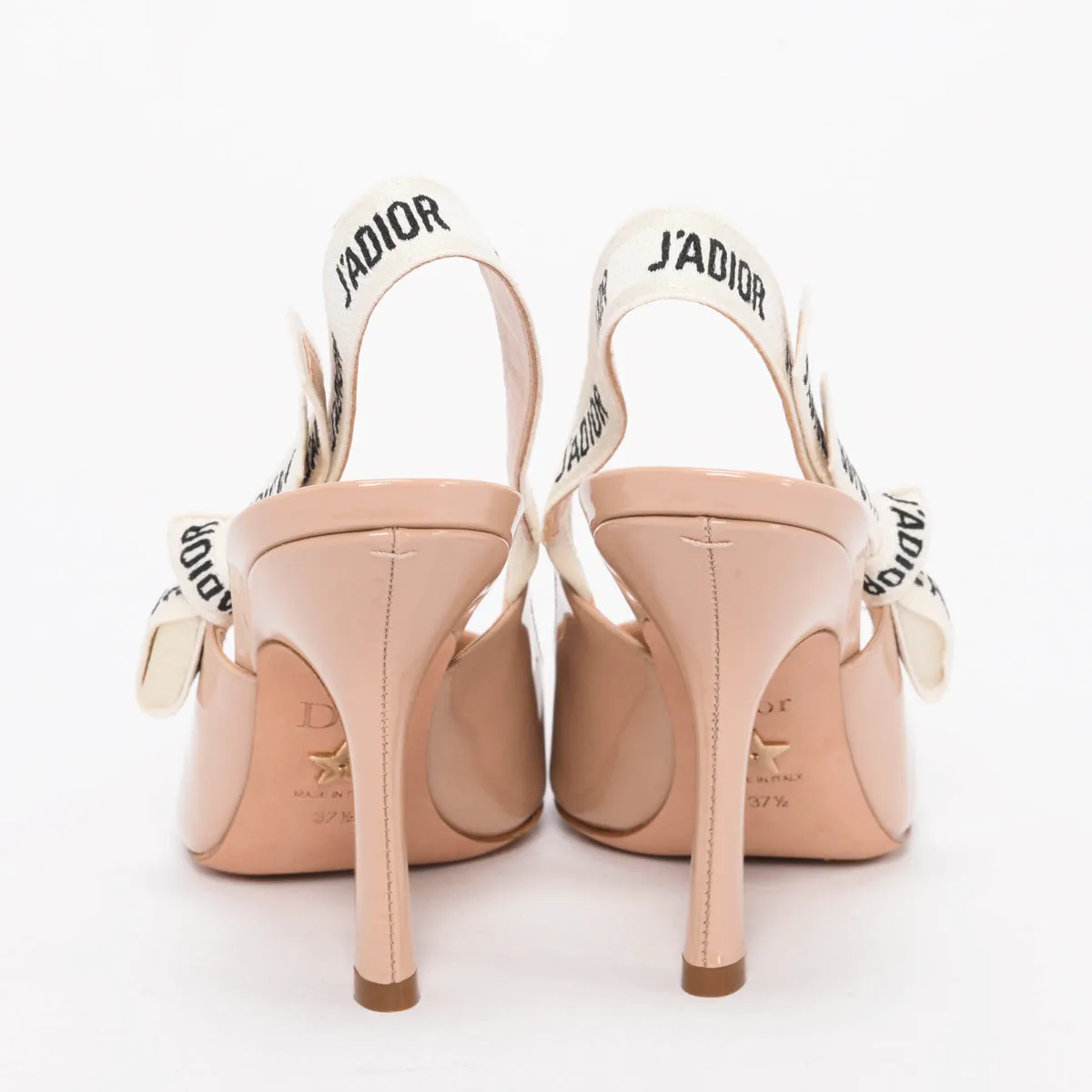 Dior Nude Patent J'Adior Slingback Pumps 37.5