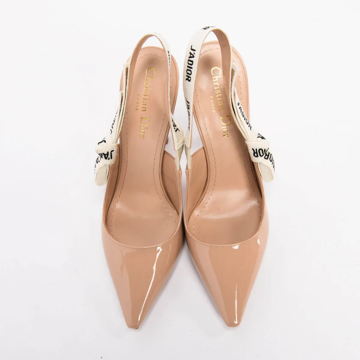 Dior Nude Patent J'Adior Slingback Pumps 37.5