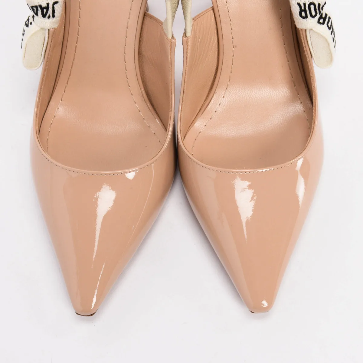 Dior Nude Patent J'Adior Slingback Pumps 37.5