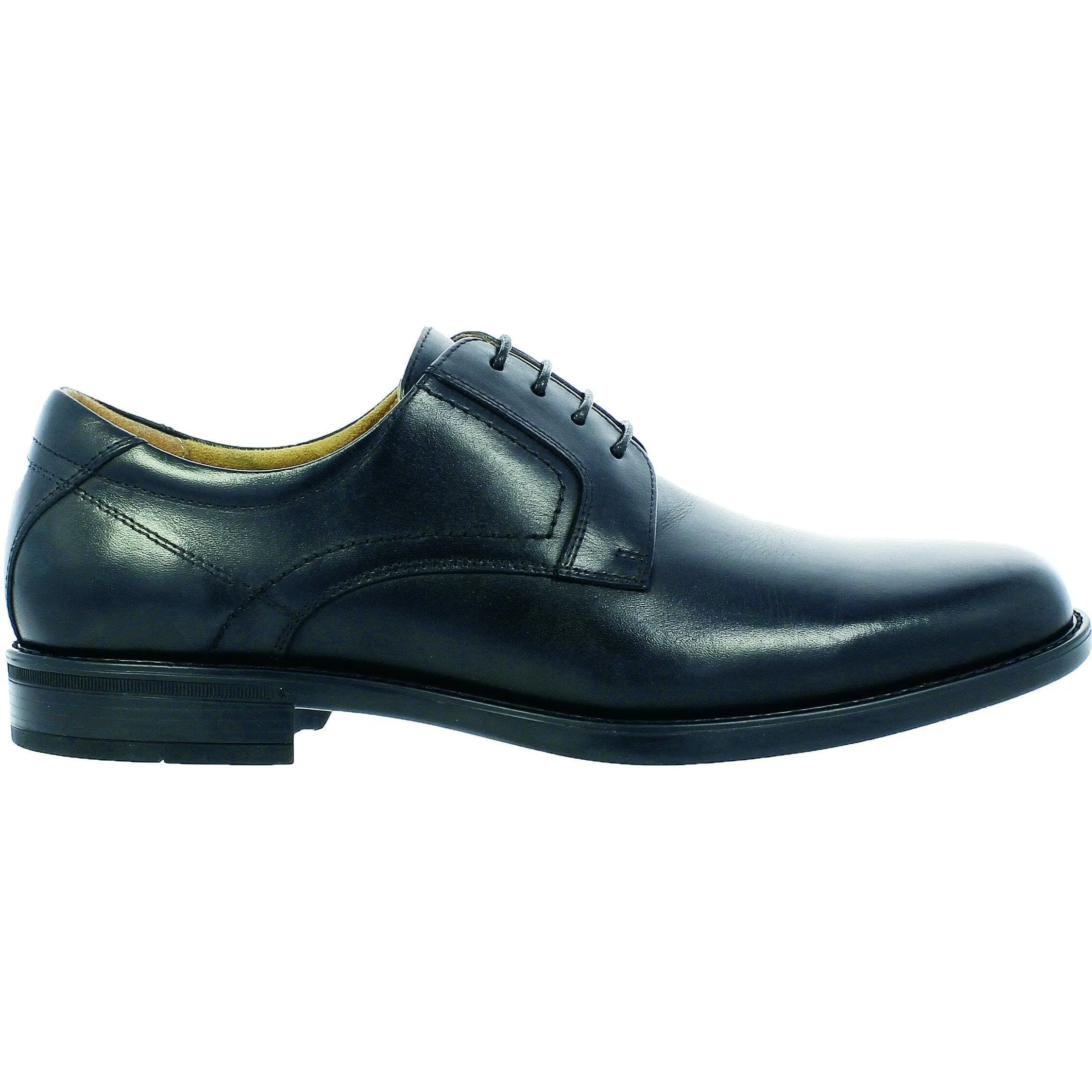 FLORSHEIM MIDTOWN PLAIN TOE OXFORD BLACK MEDIUM AND WIDE