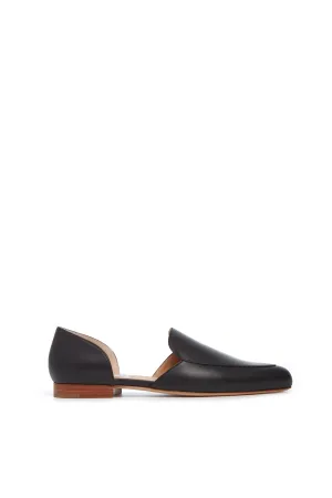 Jax Flat Shoe in Black Leather