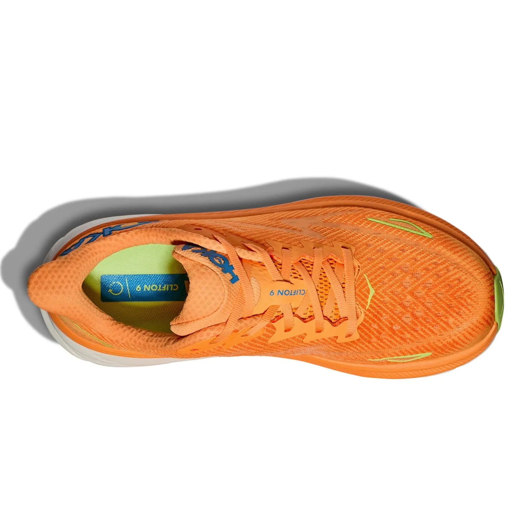 Mens Hoka Clifton 9 - Solar Flare / Lettuce