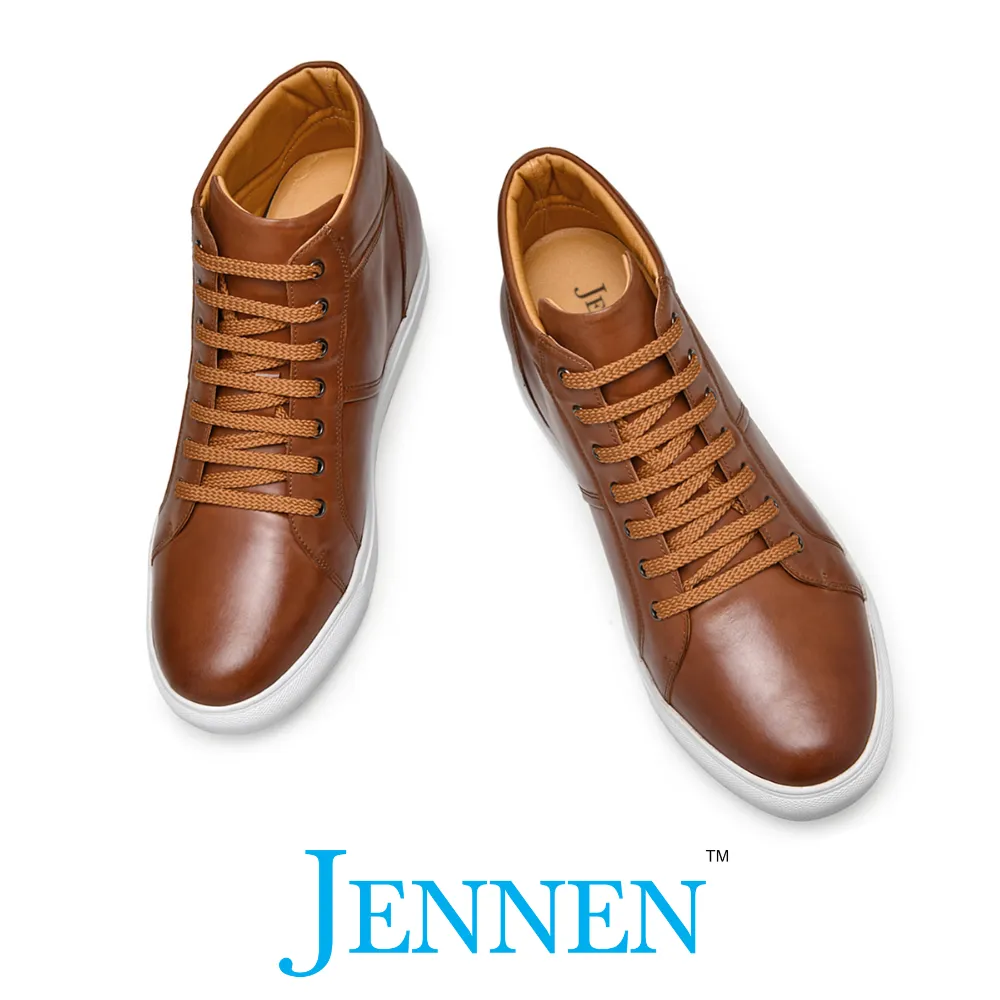 Mr. Gasser Brown 6cm | 2.4 inches Taller Elevator High Top Sneaker Boots