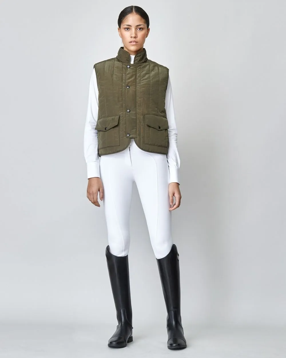 Quilted Riding Vest Green