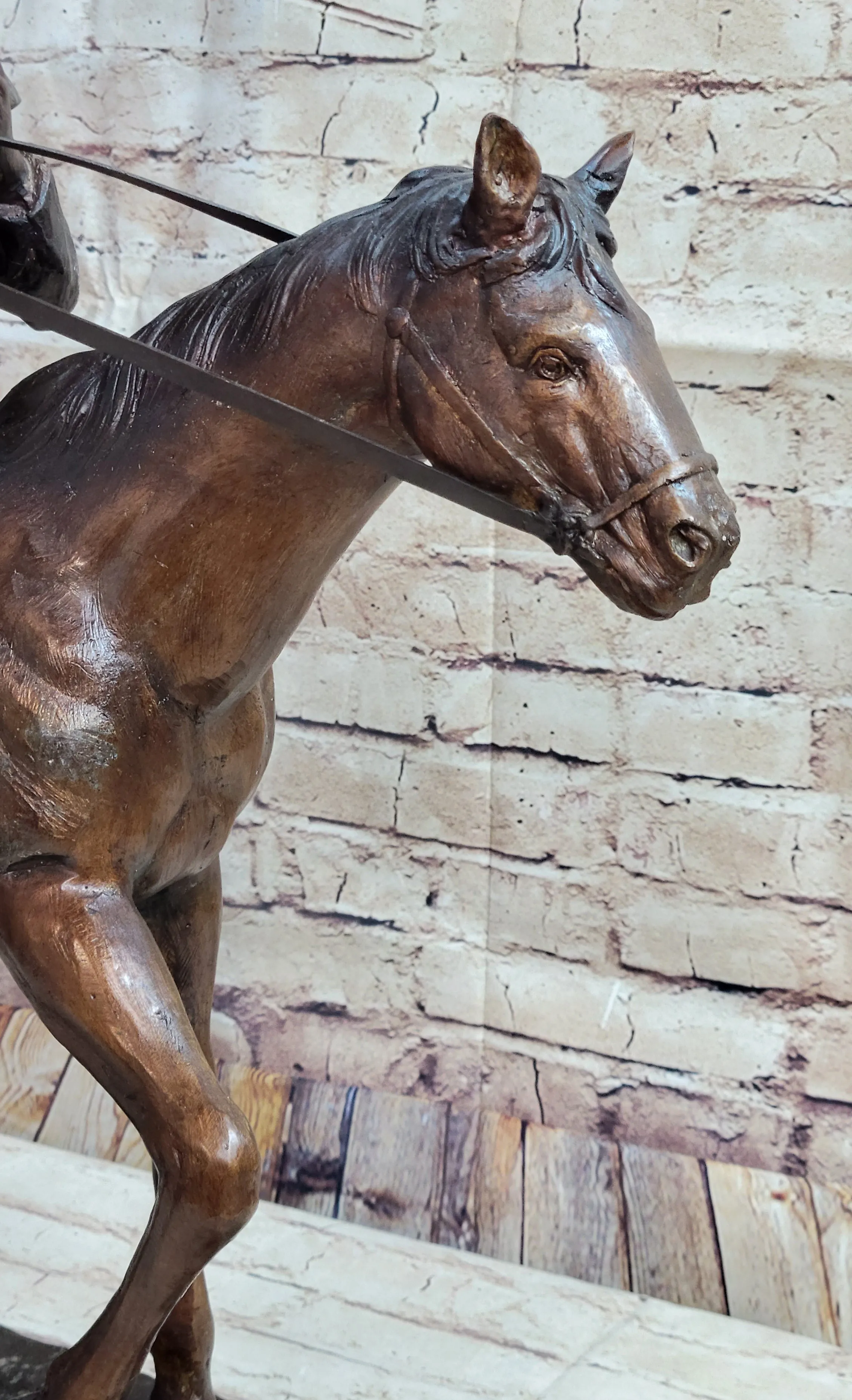 "Breath" Bronze Sculpture of Cowboy Smoking Pipe