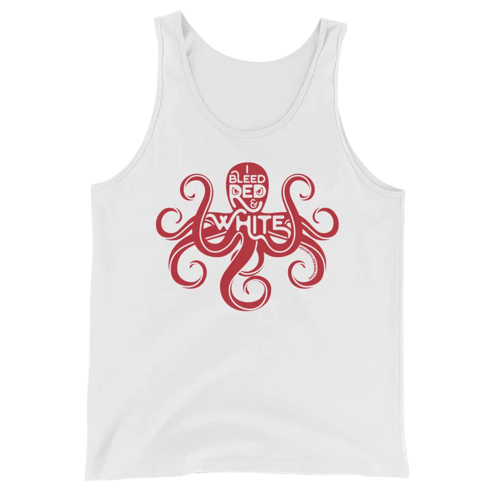 Red and White Octopus