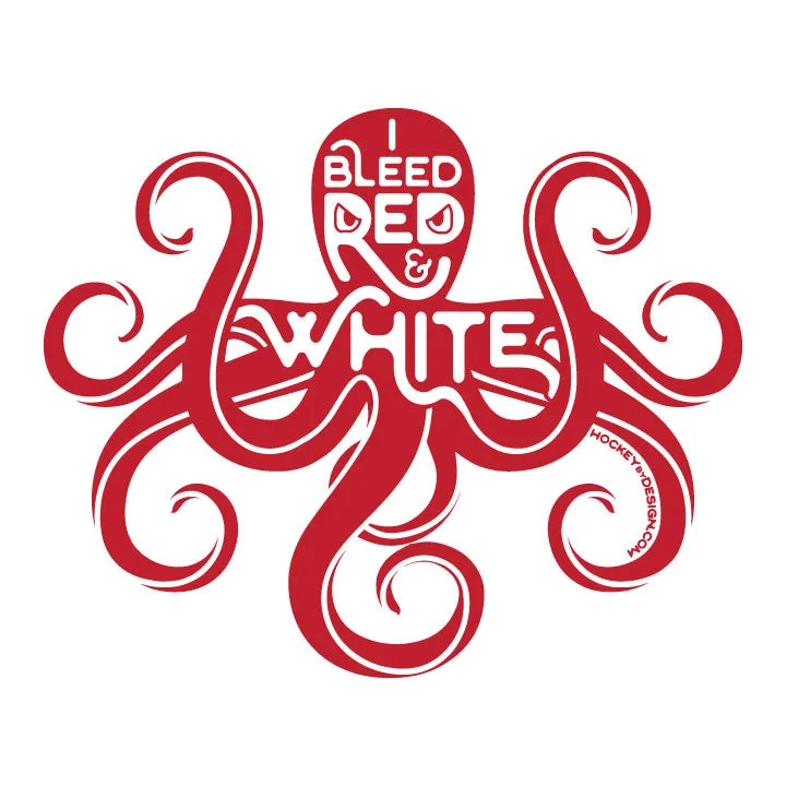 Red and White Octopus