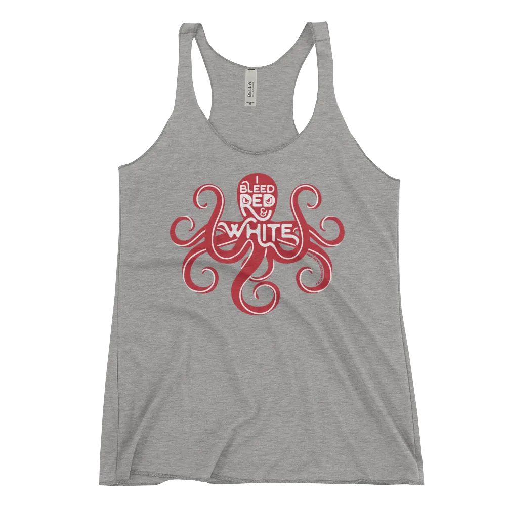 Red and White Octopus