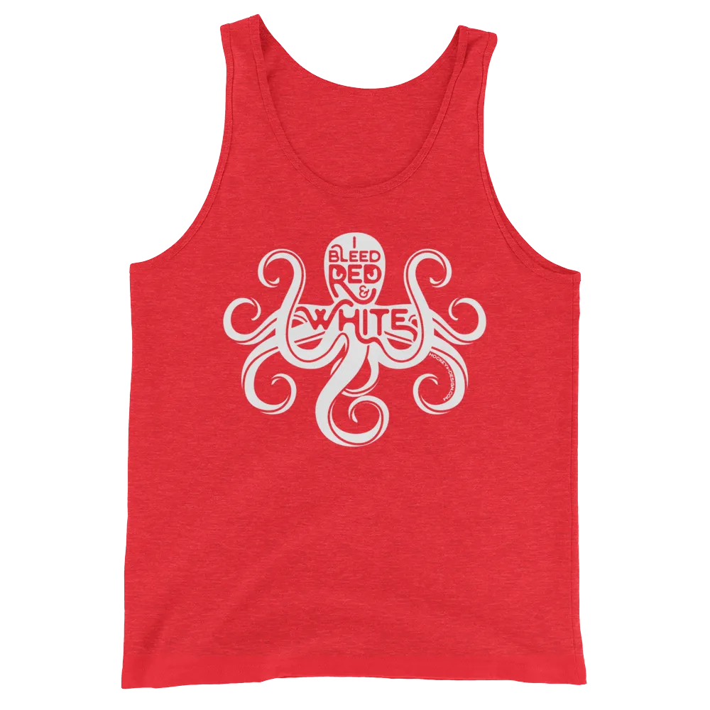 Red and White Octopus