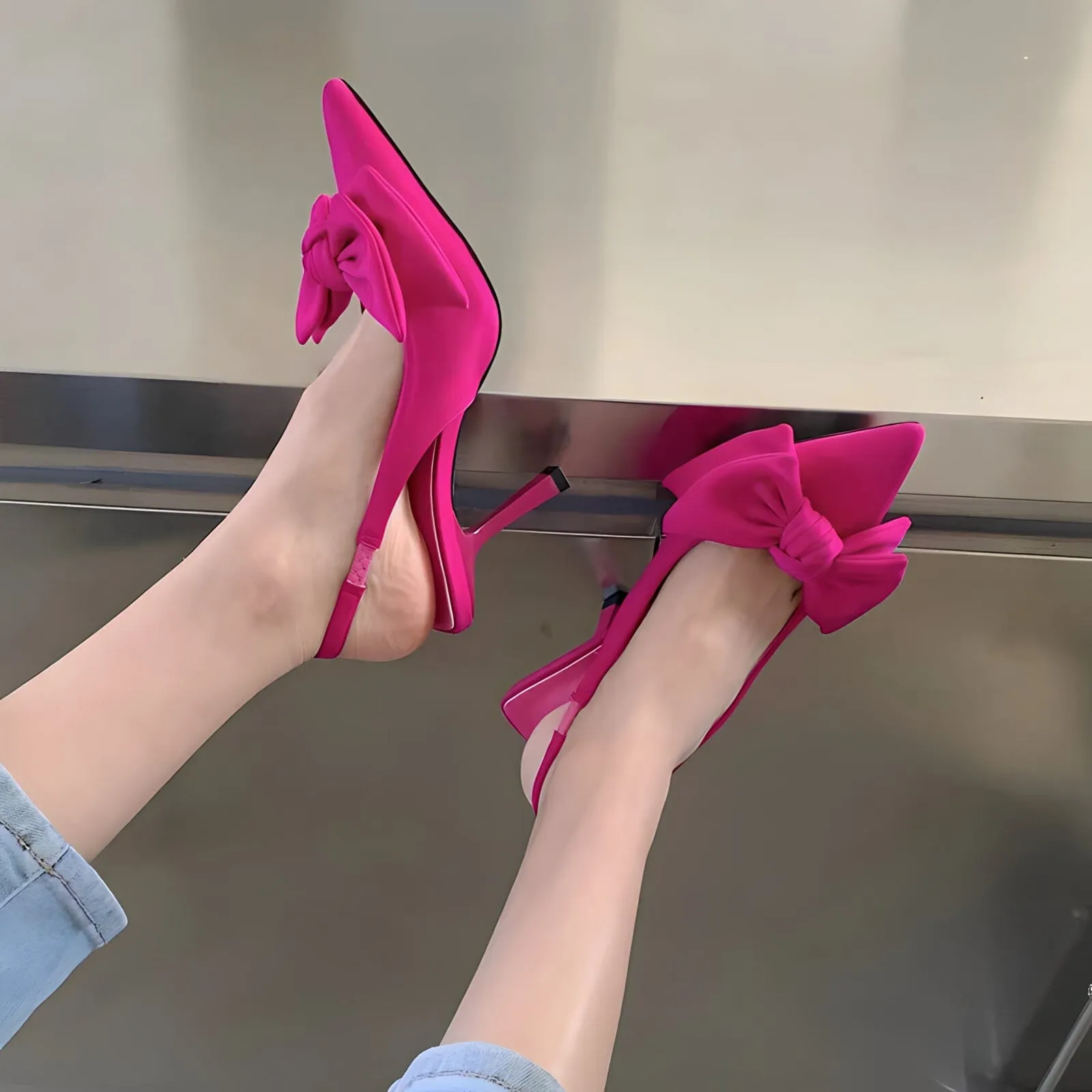 The Natalia Bow Knot Heel Pumps - Multiple Colors