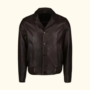 The Rustler's Ridge - Pebbled Leather Jacket