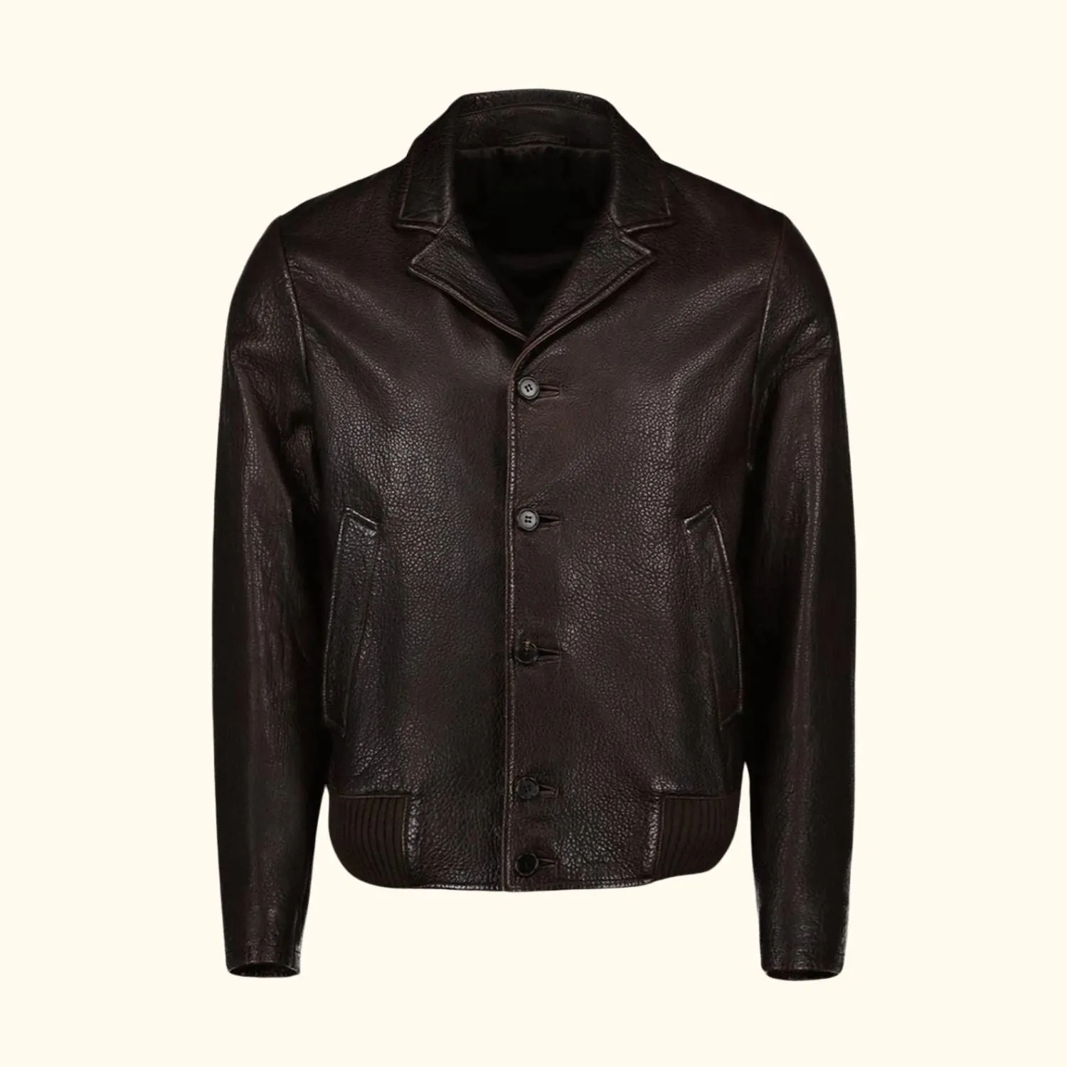 The Rustler's Ridge - Pebbled Leather Jacket